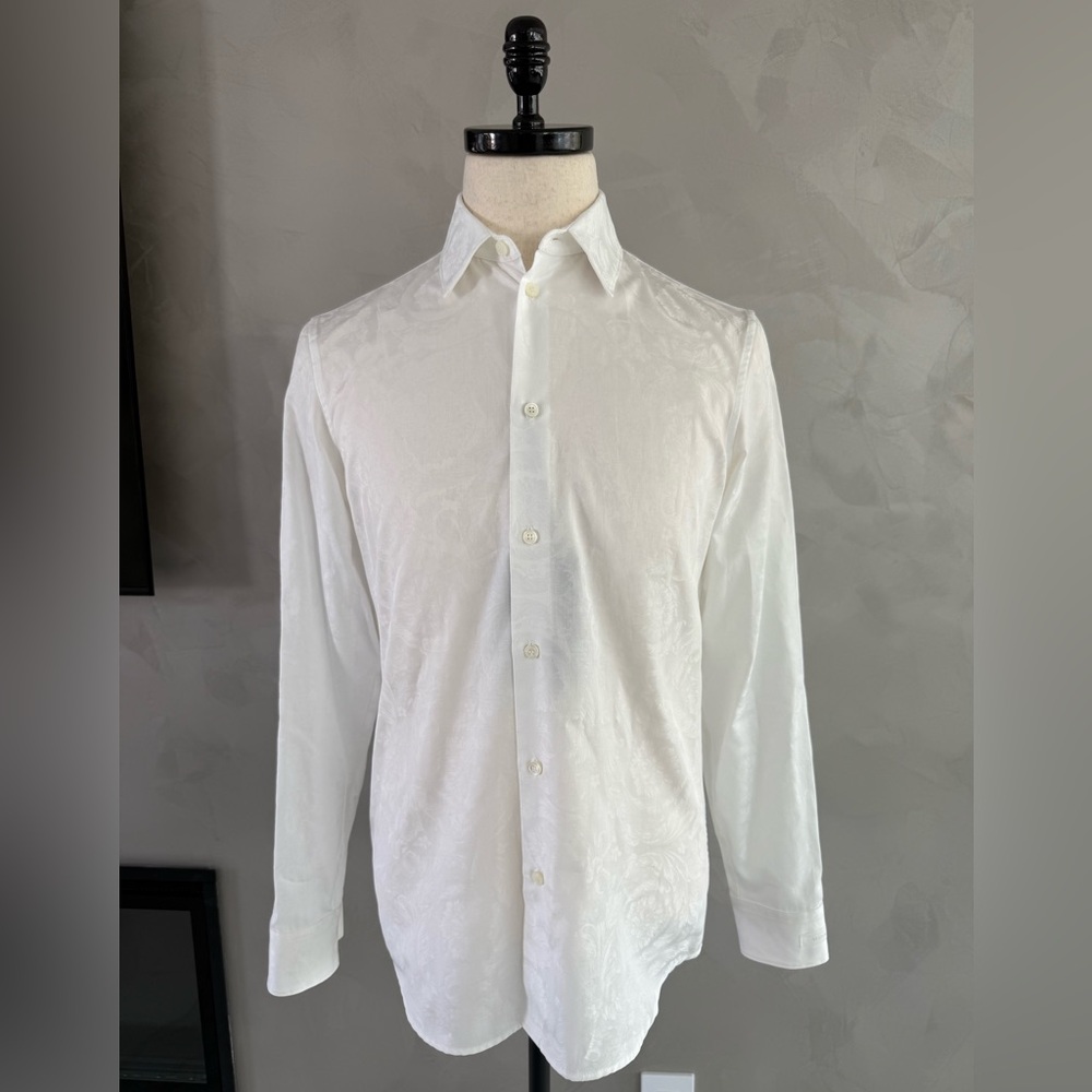 Versace Barocco Jacquard Long Sleeve Shirt Size 37 IT. PRISTINE CONDITION - Picture 6 of 16